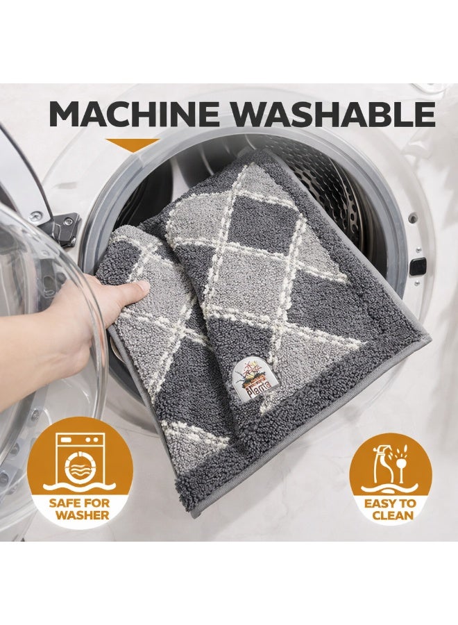 EBREEZZ Diamond Pattern Bathroom Floor Mat – Ultra Soft & Highly Absorbent Non-Slip Bath Rug - Image 3